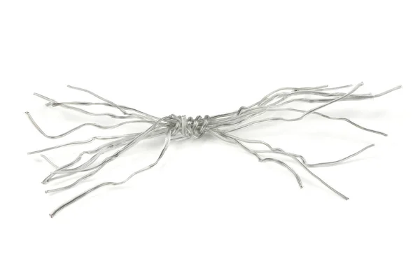 Gravata Arame Revestido Plástico Branco Usada Para Uma Variedade Coisas — Fotografia de Stock
