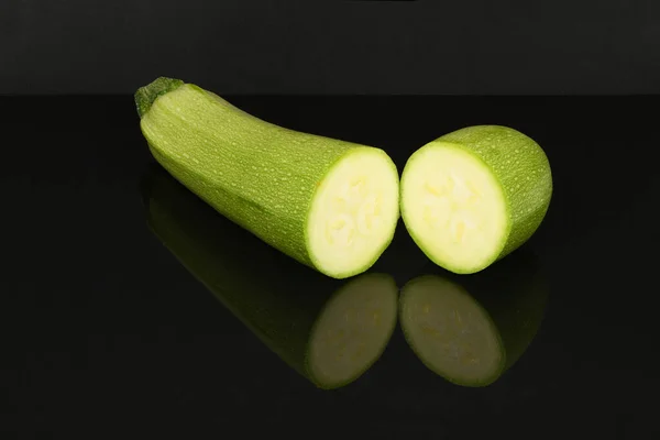 Zucchini Izolat Fundal Negru Acrilic Fotografie Înaltă Rezoluţie Adâncimea Totală — Fotografie, imagine de stoc