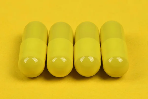 Pharmaceutical Pills Medicine People Health Heal Diseases Yellow Tablets Yellow — Stock Photo, Image