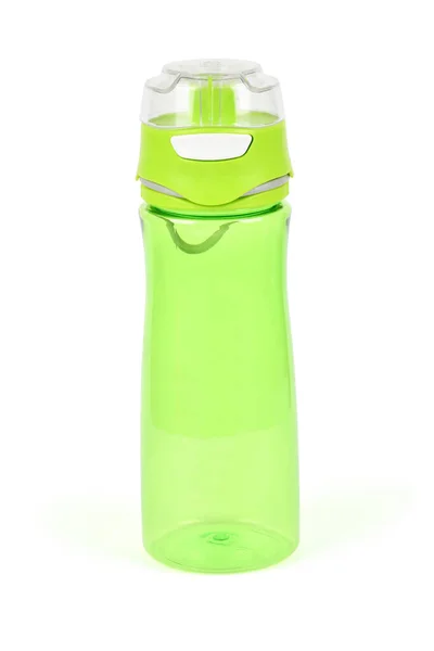 Замороженная Зеленая Бутылка Питья Спорта Фитнеса Белом Фоне Фото Высокого — стоковое фото