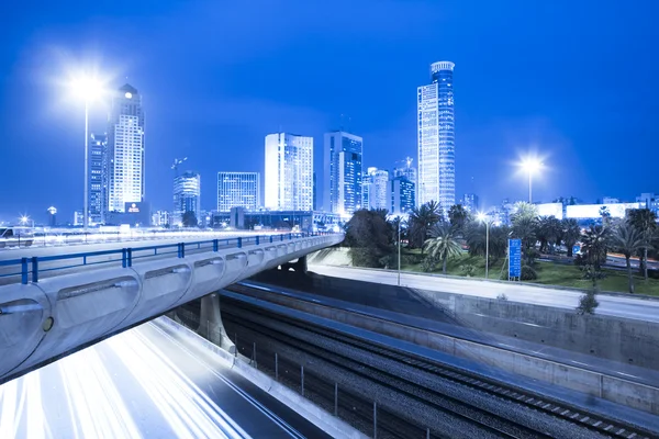 Tel Aviv à noite — Fotografia de Stock