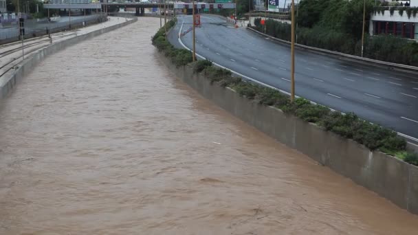 嵐の天気予報 - イスラエル共和国の雨冬 — ストック動画