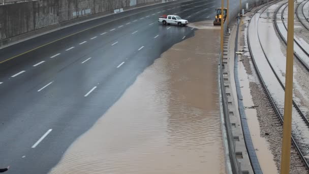 Stormy Weather - Israel Rainy Winter — Stock Video