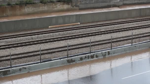 Stormachtig weer - Israël regenachtige winter — Stockvideo