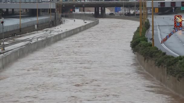 Stormachtig weer - Israël regenachtige winter — Stockvideo