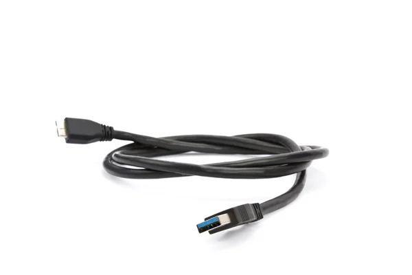 Cable negro — Foto de Stock