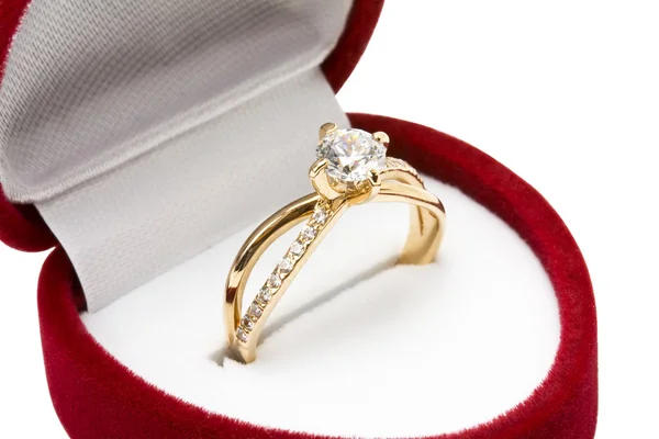 Ring met briljant — Stockfoto