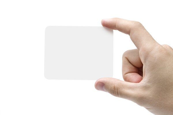 hand blank card