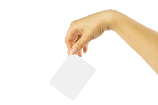 Hand blank card — Stock Photo, Image