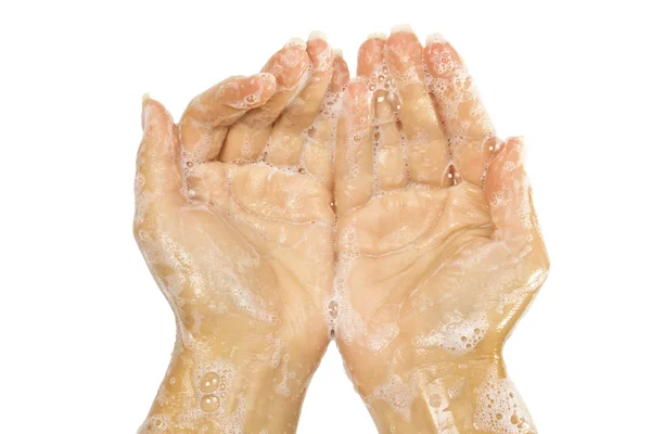 Soap female hands — Stock Photo, Image