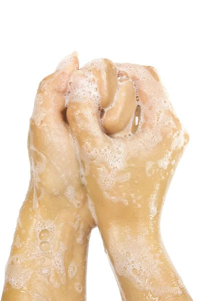 女性の手の石鹸 — ストック写真