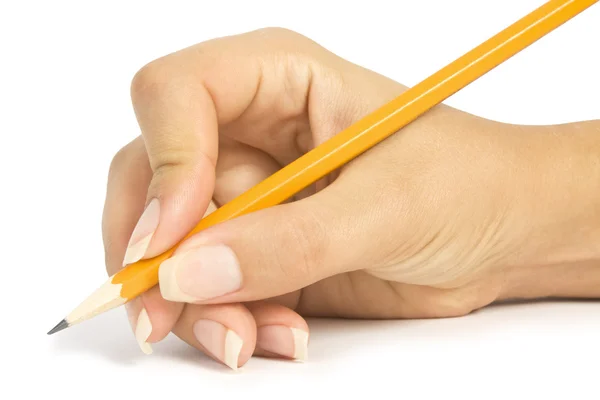 Μολύβι σε ένα χέρι — Φωτογραφία Αρχείου