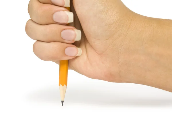 Lápis em uma mão — Fotografia de Stock