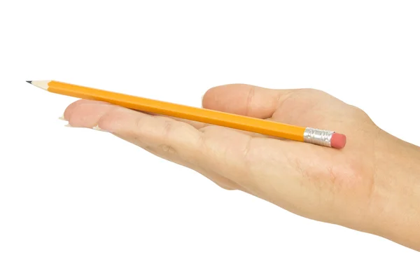 Bir elinde kalem — Stok fotoğraf