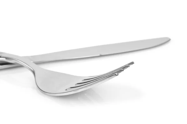 Silberstecker und Messer — Stockfoto
