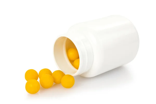 Pílula amarela — Fotografia de Stock