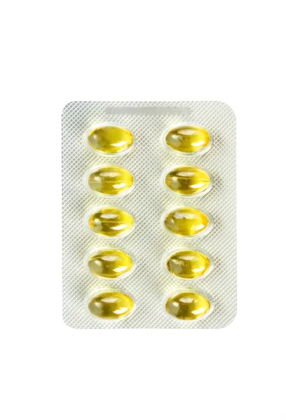 Pílula amarela — Fotografia de Stock