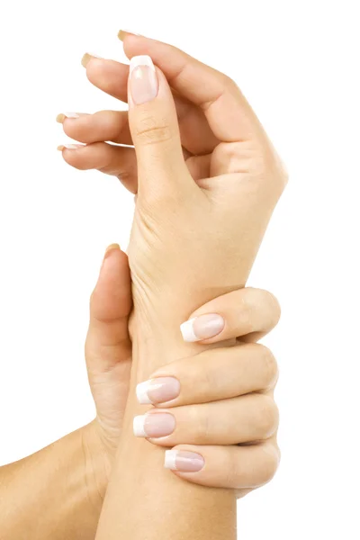 Mulher mão manicure — Fotografia de Stock