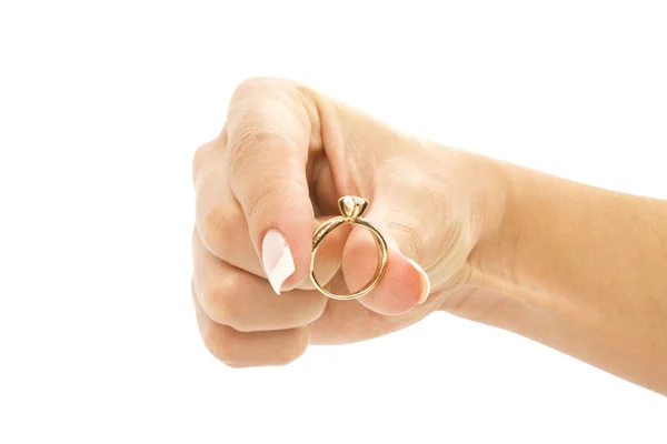 Ring in hand — Stock Photo, Image