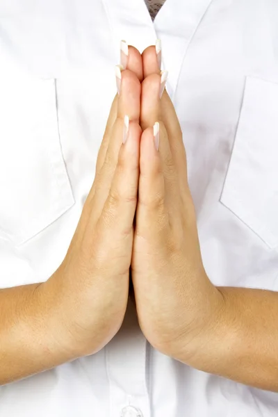 Le mani aperte della donna — Foto Stock