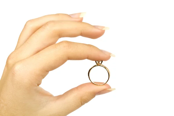 Ring in de hand — Stockfoto