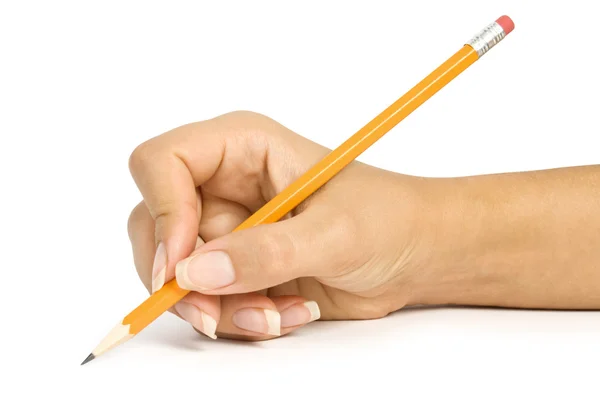 Pencil in a hand Royalty Free Stock Images