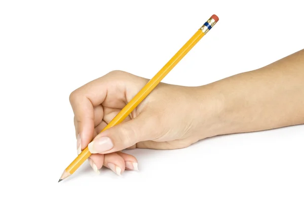 Pencil in a hand Stock Image