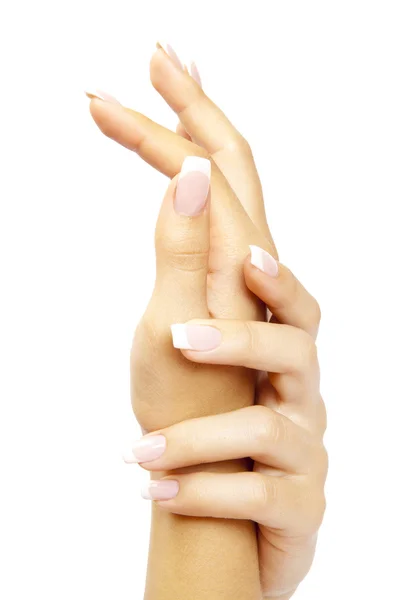 Уход за чувственностью женщины ногти — стоковое фото