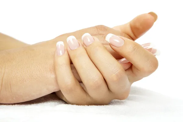 Zorg voor sensualiteit vrouw nagels — Stockfoto