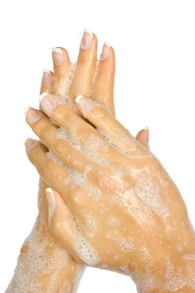 Soap female hands — Stock Photo, Image