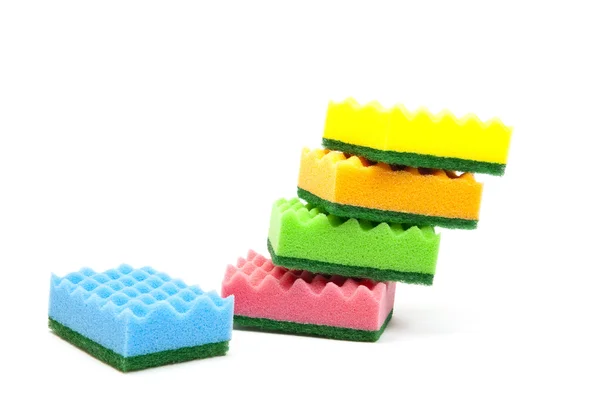Sponges on a white background — Stock Photo, Image