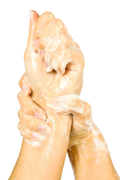 Soap female hands — Stock Photo, Image