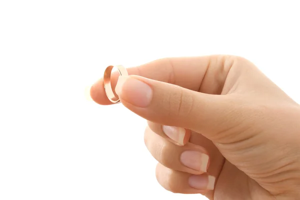 Pierścień w ręku — Zdjęcie stockowe