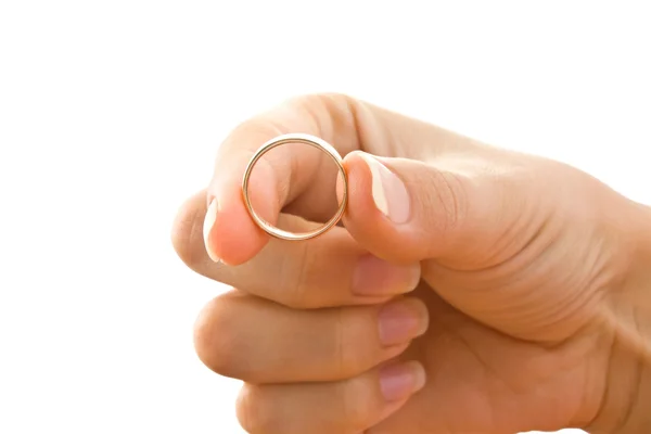 Ring in hand — Stock Photo, Image