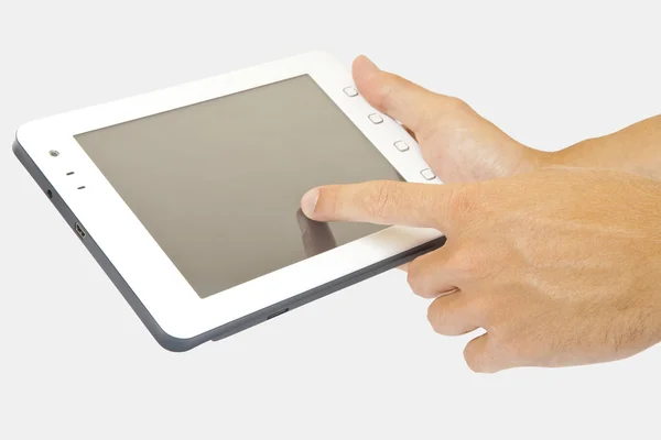 Tablet pc in hands — Stock Photo, Image