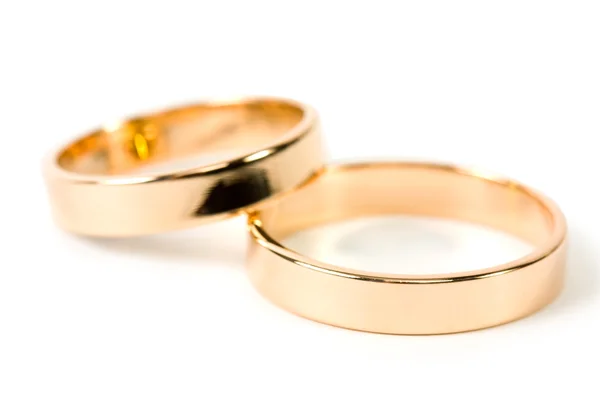 Golden wedding rings — Stock Photo, Image