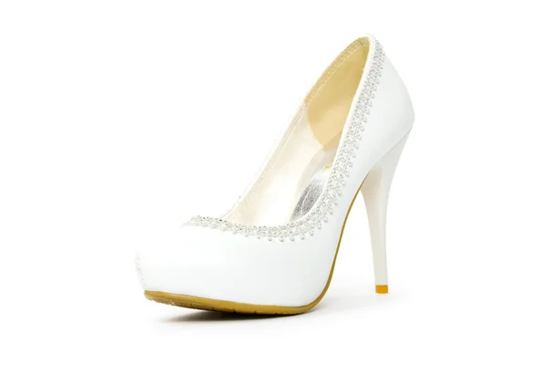 Casamentos sapatos brancos — Fotografia de Stock