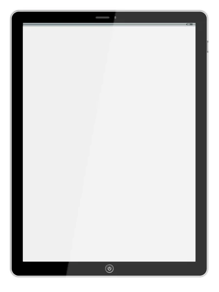 Black tablet Ipade - like on white background — Stock Photo, Image