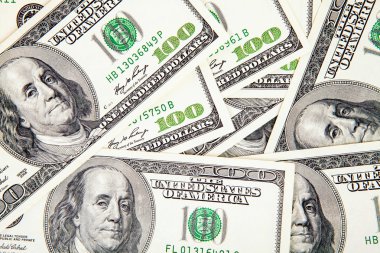 beyaz zemin üzerinde dolar