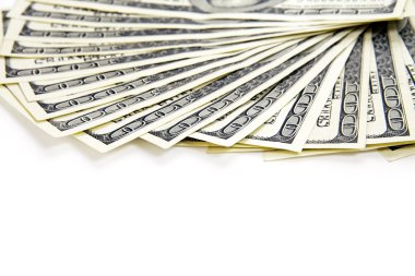 beyaz zemin üzerinde dolar