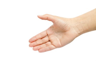 iki eli beyaz bir arka plan üzerinde izole