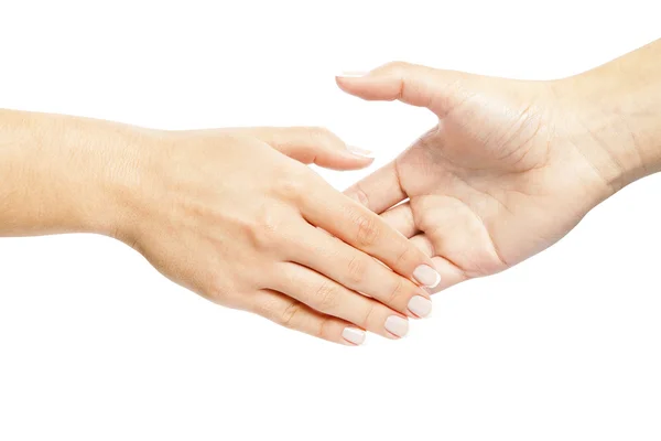 Two hands isolated on a white background — Stock Photo, Image