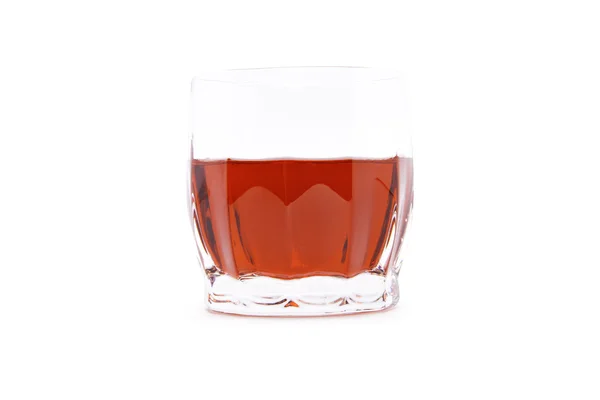 Glas rode wijn op een witte achtergrond — Stockfoto