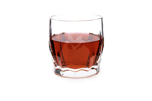 Ποτήρι κόκκινο κρασί σε λευκό φόντο — Φωτογραφία Αρχείου