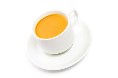 fincan kahve üzerine beyaz izole