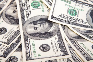 beyaz zemin üzerinde dolar