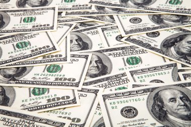 beyaz zemin üzerinde dolar