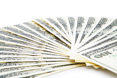 beyaz zemin üzerinde dolar