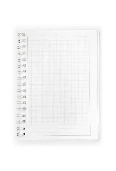 Caderno isolado sobre fundo branco — Fotografia de Stock