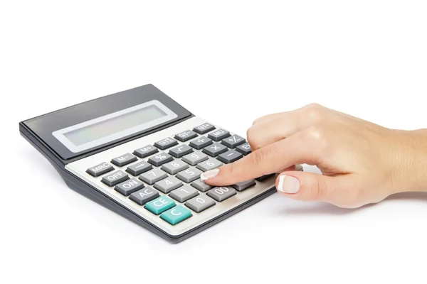 Kalkulačka s rukou — Stock fotografie